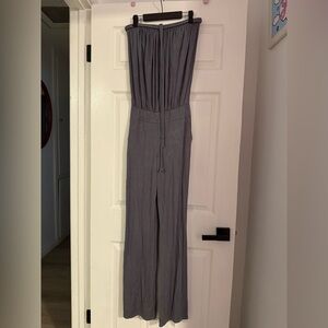 Michael Stars Strapless Wide Leg Jumpsuit
